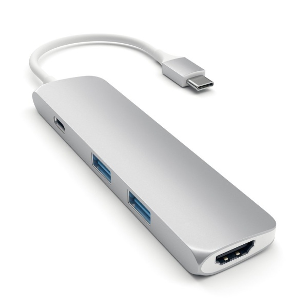 USB-концентратор Satechi Slim Aluminum Type-C Multi-Port Adapter 4K Silver ST-CMAS