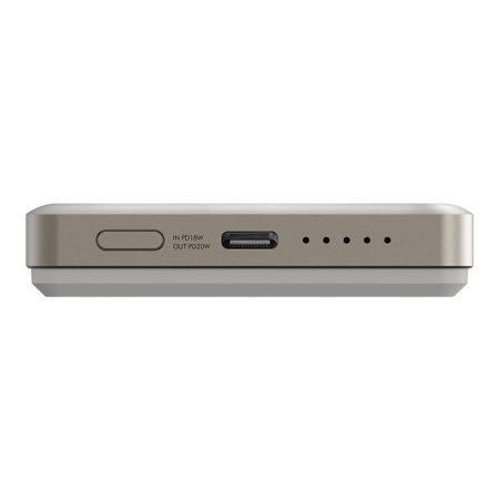 Внешний аккумулятор EnergEA AluPac Air 10K MagSafe 10000 мАч 15W, USB-C 20W Ultra Light Aluminium Natural Titanium