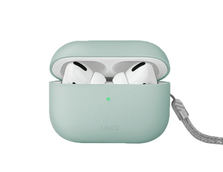 Чехол для AirPods Pro 2 Uniq Lino Liquid Silicone Mint Green