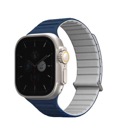 Ремешок Uniq для Apple Watch 42-49 mm Revix EVO Reversible Magnetic Royal Blue / Chalk