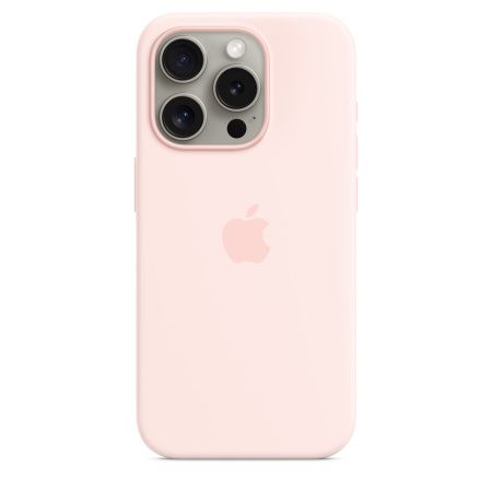 Чехол Apple iPhone 15 Pro Silicone Case with MagSafe Light Pink Чехол Apple iPhone 15 Pro Silicone Case with MagSafe Light Pink