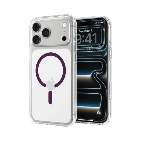 Защитный чехол Spigen Ultra Hybrid MagSafe для iPhone 18 Pro / 17 Pro Clear Dark Cherry