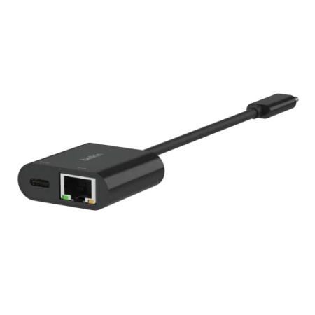 Адаптер Belkin USB-C to Ethernet Adapter With 100W USB-C Power Delivery Black