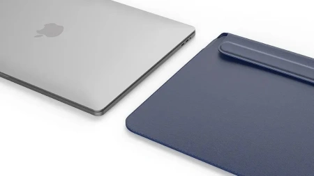 Чехол для MacBook Pro 14 WIWU Skin New Pro 2 Leather Sleeve Blue