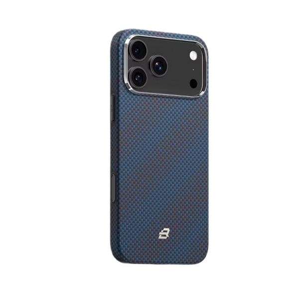 Защитный чехол Blueo Tactile Woven Air Aramid Fiber (MagSafe) для iPhone 17 Pro Max Galaxy Blue