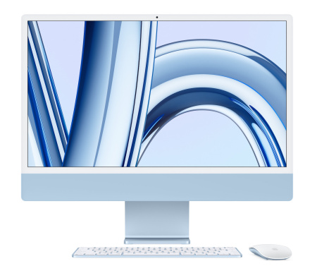 Моноблок Apple iMac 24  Retina 4,5K M3 (8C CPU, 8C GPU) / 8GB / 256GB SSD Blue (Синий)  MQRC3