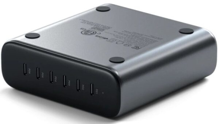 Зарядное устройство Satechi 200W USB-C 6-Port PD GaN Charge Space Gray Зарядное устройство Satechi 200W USB-C 6-Port PD GaN Charge Space Gray