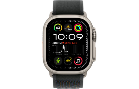 Часы Apple Watch Ultra 2 (2024) 49mm Natural Titanium Case with Black Trail Loop - S/M (GPS + Cellular)
