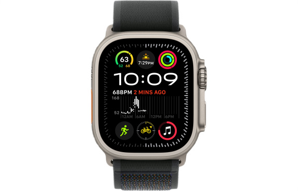 Часы Apple Watch Ultra 2 (2024) 49mm Natural Titanium Case with Black Trail Loop - S/M (GPS + Cellular)