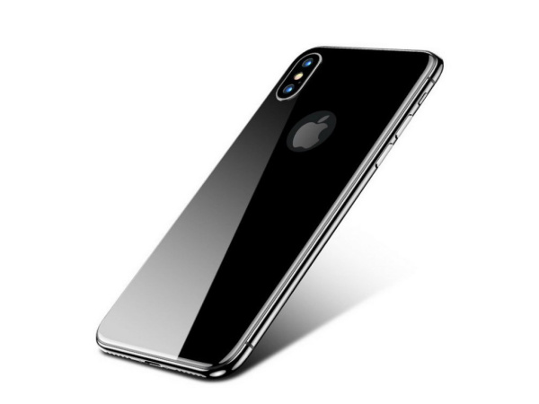 Защитное стекло на заднюю часть для iPhone X/XS Ainy (0.33mm) 3D Черное