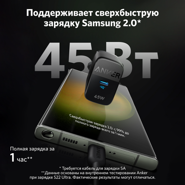 Зарядное устройство Anker 313 Charger Black