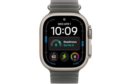 Часы Apple Watch Ultra 4 (2026) 49mm Natural Titanium Case with Translucent Black Ocean Band (GPS + Cellular)