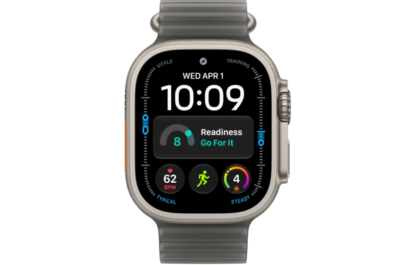 Часы Apple Watch Ultra 4 (2026) 49mm Natural Titanium Case with Translucent Black Ocean Band (GPS + Cellular)