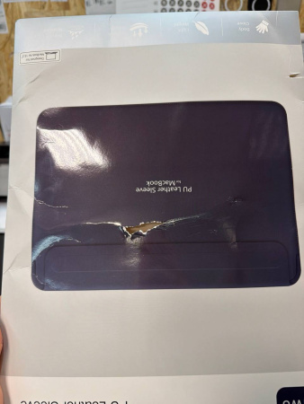 Защитный чехол для MacBook Air 15 WiWU Skin New Pro 2 Leather Sleeve Blue (Уцененный)