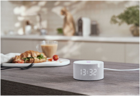 Умная колонка Яндекс Новая Станция Мини (с часами) Серый Опал Умная колонка Яндекс Новая Станция Мини (с часами) Серый Опал